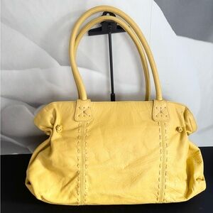 Carlos Falchi yellow leather bag